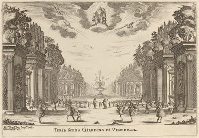 Kolmas kohtaus Giardins of Venus tekijältä Stefano della Bella