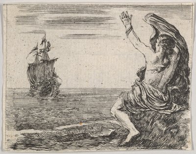 Theseus ja Ariadne, Game of Mythology Jeu de la Mythologie, 1644. tekijältä Stefano della Bella