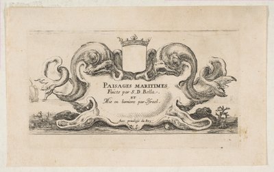 Otsikko: Paisages maritimes, ca. 1644. tekijältä Stefano della Bella
