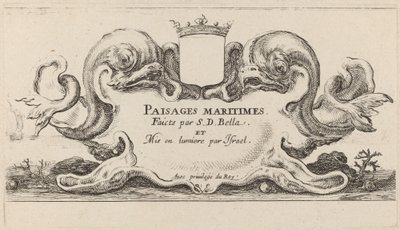 Nimilehti Paysages maritimesille, 1644. tekijältä Stefano della Bella