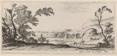 Travellers Foring a Stream tekijältä Stefano della Bella
