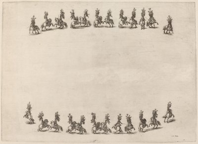 Twenty Four Cavorting Cavaliers, 1652. tekijältä Stefano della Bella