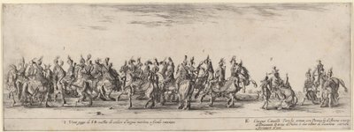 Kaksikymmentä sivua ja viisi turkkilaista hevosta, 1633. tekijältä Stefano della Bella