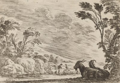 Dues cabres ajagudes, 1642. finlandès tekijältä Stefano della Bella