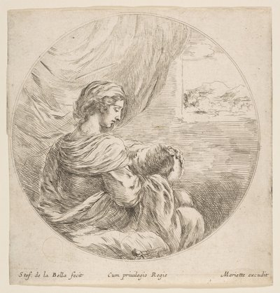 Virgin Nursing the Christ Child, n. 1641. tekijältä Stefano della Bella