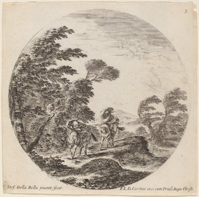 Windblown Horsemen, 1646. tekijältä Stefano della Bella