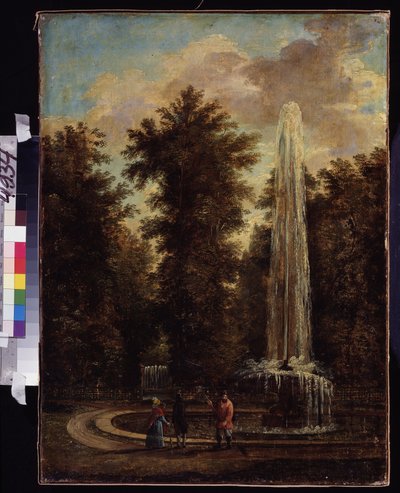 ""Näkymä suihkulähteestä puistossa"" Stepan Philippovich Galaktionovin (1779-1854) maalaus M. Kroshitskyn taidemuseo, Sevastopol tekijältä Stepan Philippovich Galaktionov
