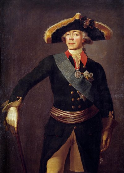Venäjän keisarin Paavali I:n (1754-1801) muotokuva Stepan Semenovich Shchukinin (1738-1828) maalaus 1800-luvun Pietari, Pietarin linna tekijältä Stepan Semenovich Shchukin