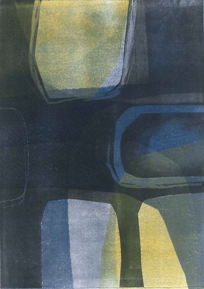 Arches Sun  Sea I, 2015 (monoprintti paperille) tekijältä Stephen Dow