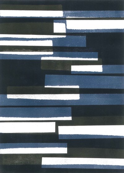 Laudat I, 2015 (monoprintti paperille) tekijältä Stephen Dow