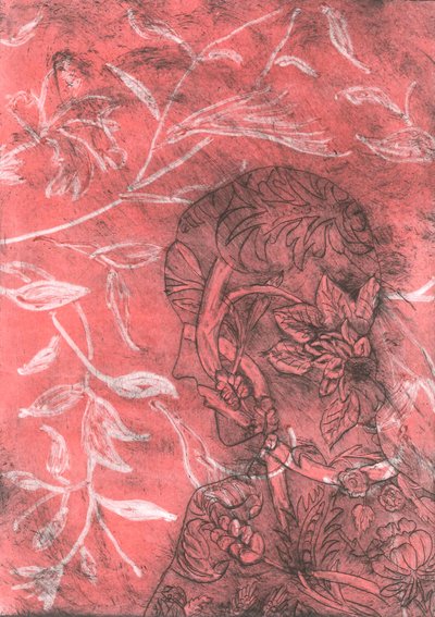 Cast III, 2015 (monoprintti paperille) tekijältä Stephen Dow
