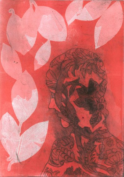 Cast II, 2015 (monoprintti paperille) tekijältä Stephen Dow