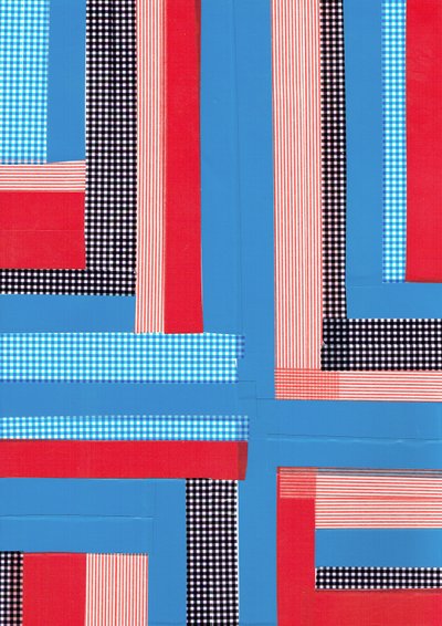 Criss cross II, 2017 (teippi paperille) tekijältä Stephen Dow