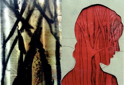 La Foret VIII, 2017 (monoprint  valokuvakollaasi) tekijältä Stephen Dow