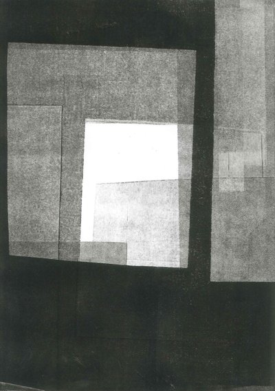 Nocturnus III, 2015 (monoprintti paperille) tekijältä Stephen Dow