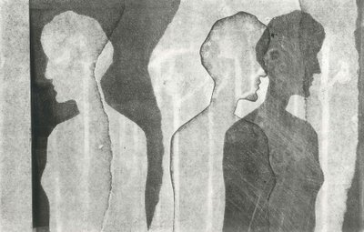 Tears I Bled VIII, 2016 (monoprintti paperille) tekijältä Stephen Dow