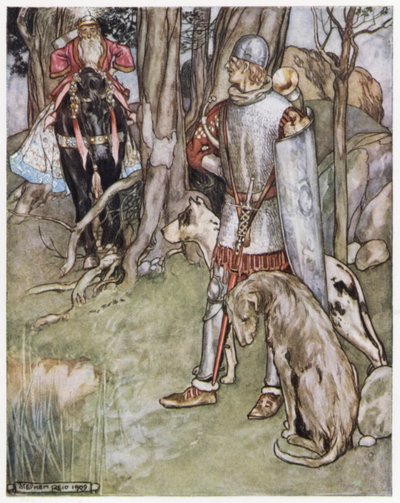 Kuvitus Siegfried the Dragon-Slayerille (värinen lito) tekijältä Stephen Reid