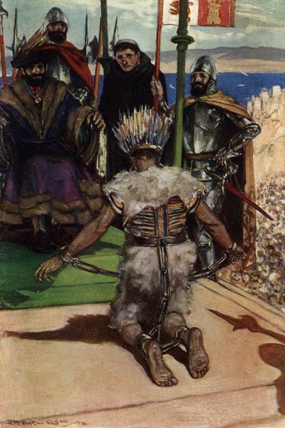 Montezuma II joutui Hernan Cortesin vangiksi vuonna 1519. tekijältä Stephen Reid