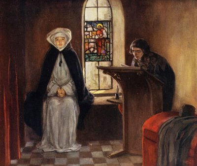 Pyhä Katariina Siena (väri litho) tekijältä Stephen Reid