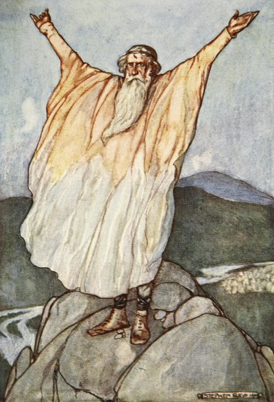 "Onnen hetki on tullut", kuvitus teoksesta "Cuchulain, The Hound of Ulster", kirjoittanut Eleanor Hull (1860-1935) tekijältä Stephen Reid