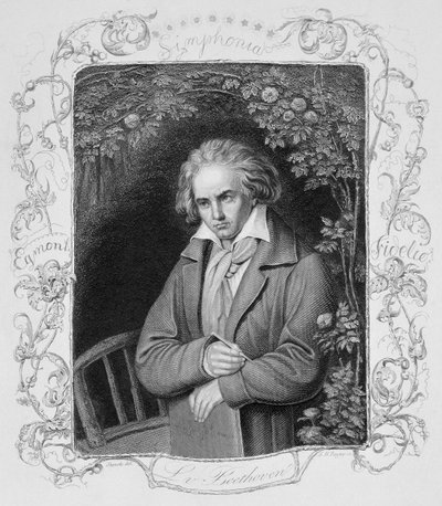 Albert Henry Paynen (1812-1902) kaivertama Ludwig van Beethoven (1700-1827) tekijältä Storck