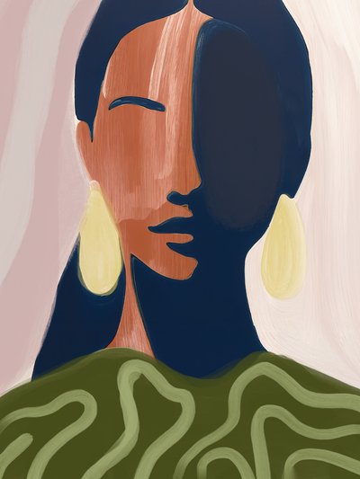 Rauhallinen abstrakti nainen tekijältä Studio Palette