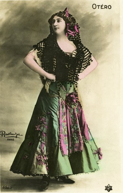 Kaunis Otero, postikortti 1900-luvun alun. (kuva) tekijältä Studio Reutlinger