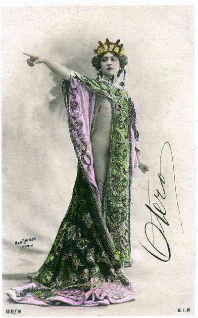 Kaunis Otero, postikortti 1900-luvun alun. (kuva) tekijältä Studio Reutlinger