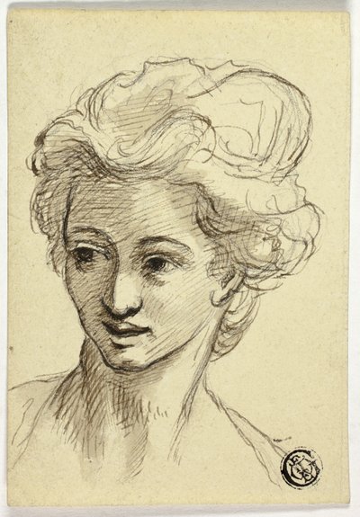 Naisen johtaja, kääntyy vasemmalle tekijältä Style of Angelica Kauffmann