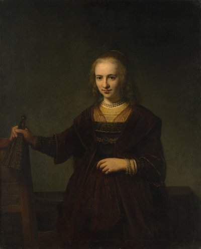 Naisen muotokuva. tekijältä Style of Rembrandt