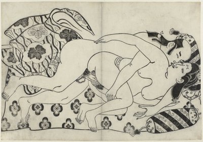 Eroottinen show Hana ni Yosurukyo (sarjan nimi) tekijältä Sugimura Jihei (attributed to)