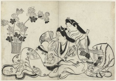 Eroottinen show Hana ni Yosurukyo (sarjan nimi) tekijältä Sugimura Jihei (attributed to)