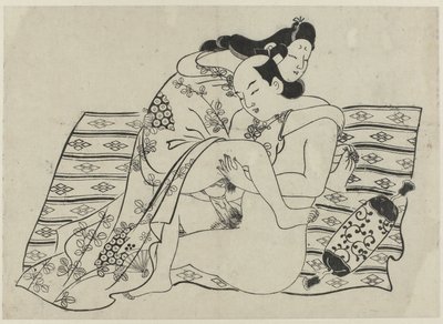 Eroottinen show Hana ni Yosurukyo (sarjan nimi) tekijältä Sugimura Jihei (attributed to)