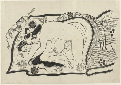 Eroottinen show Hana ni Yosurukyo (sarjan nimi) tekijältä Sugimura Jihei (attributed to)