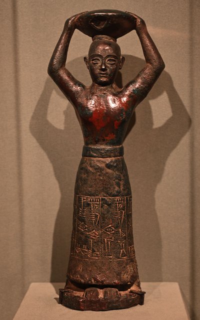 Veistos kuningas Ur-Nammu-dynastiasta, 2112-2004 eKr. (kupari) tekijältä Sumerian Mesopotamian School