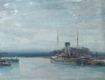 Twilight, n. 1910 (öljy paneelille) tekijältä Sunderland Rollinson