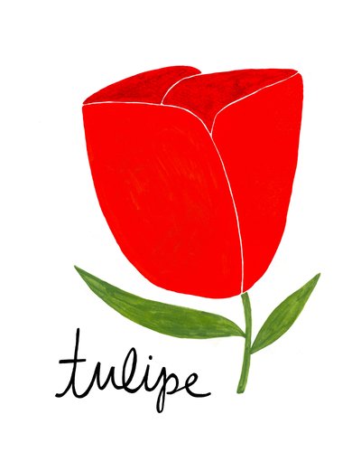 Kirkkaanpunainen tulppaani tekijältä Susan Black