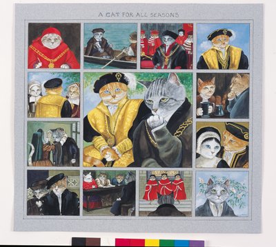Kuvitus elokuvasta Cats Galore! A Compendium of Cultured Cats (julkaisu 2015). tekijältä Susan Herbert