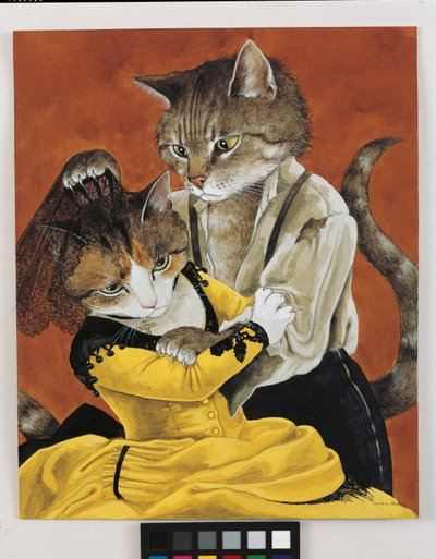 Kuvitus elokuvasta Cats Galore! A Compendium of Cultured Cats (julkaisu 2015). tekijältä Susan Herbert