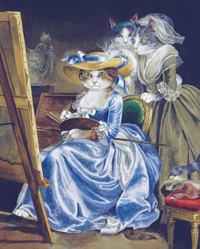Kuvitus elokuvasta Cats Galore! A Compendium of Cultured Cats (julkaisu 2015). tekijältä Susan Herbert