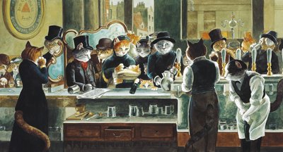 Kuvitus elokuvasta Cats Galore! A Compendium of Cultured Cats (julkaisu 2015). tekijältä Susan Herbert