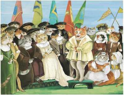 Kuvitus teoksesta Opera Cats (julkaistu 1997). tekijältä Susan Herbert