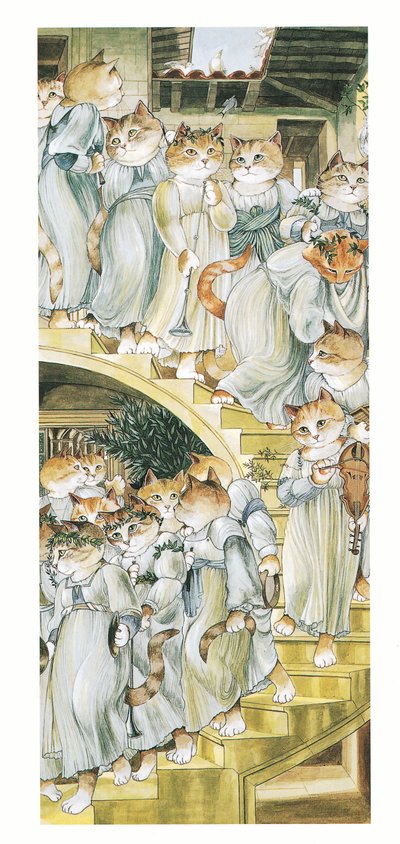 Kuvitus teoksesta Pre-Raphaelite Cats (julkaistu 1999). tekijältä Susan Herbert
