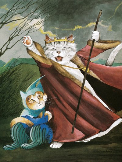 Kuvitus Shakespeare Cats -teoksesta: Poster Book (pub. 2016) tekijältä Susan Herbert