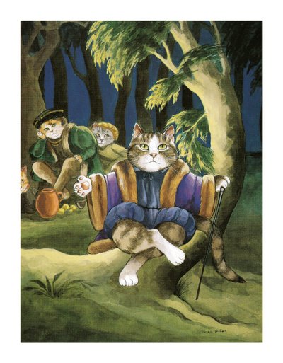 Kuvitus Shakespeare Cats -teoksesta: Poster Book (pub. 2016) tekijältä Susan Herbert