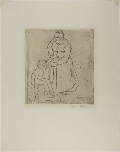 Isoäiti ja lapsi tekijältä Suzanne Valadon