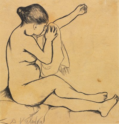 Istuva nainen alaston tekijältä Suzanne Valadon