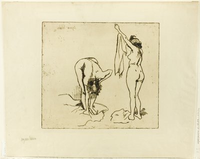 Kaksi naista kuivaamassa itseään tekijältä Suzanne Valadon