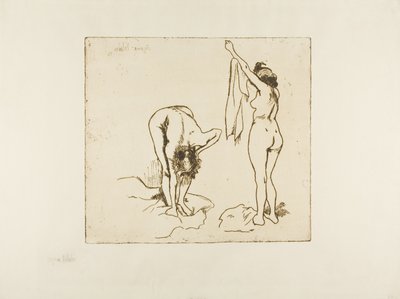 Kaksi naista kuivaamassa itseään tekijältä Suzanne Valadon