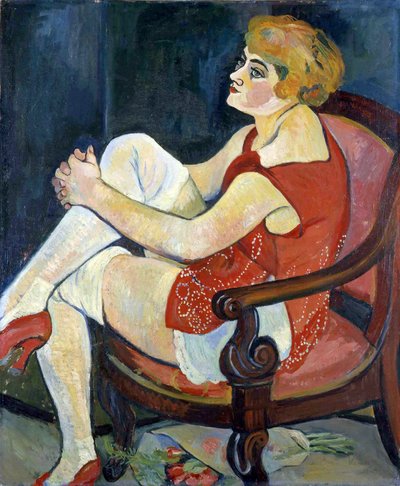 Nainen valkoisilla sukkahousuilla, 1924. tekijältä Suzanne Valadon